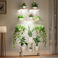 Plant Stand Indoor with Grow Lights - 7 Tiered Metal Corner Shelf for Multiple Plants, 63" Corner Plant Stand for Indoor Plants, X-Shaped Plant Rack for Home, Living Room, Office & Patio Decor