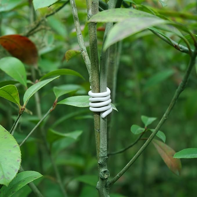 Decoroca Soft Plant Ties for Support - 65.6' Reusable Waterproof Plant Wire, Garden Twist, for Indoor & Outdoor Plants and Home Organizing（1pc/White）