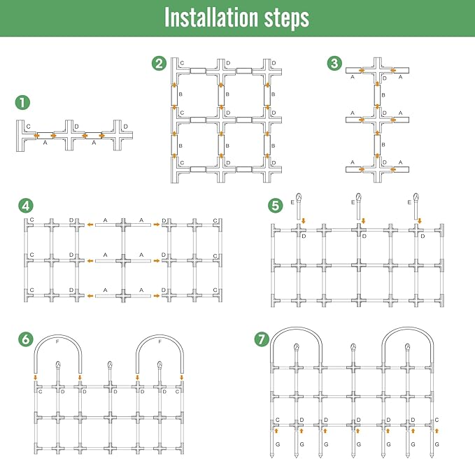 2 Pack Trellis for Climbing Plants Outdoor,47.2" H Garden Trellis,Rustproof Garden Arch Trellis Cucumber Tomato Support Structure for Raised Bed