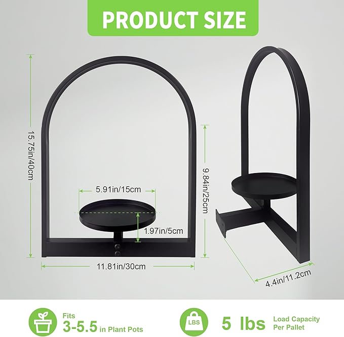 2 Pack Plant Stand Indoor Outdoor Hanging Planters for Indoor Plants Wall Plant Holder for Indoor Plants Plant Frames Wall Decor for Livingroom Bedroom Balcony Patio