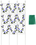 5.25FT Metal Pipe Trellis for Climbing Plants Outdoor, Garden Wall White Trellis with Garden Twist Tie, Support Tall Plant Fence for Ivy Vines Rose Flower