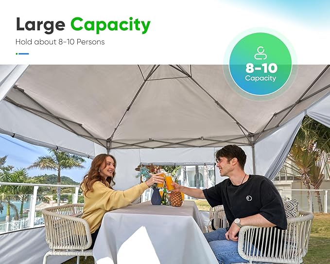 Quictent Privacy 8x8 Pop up Canopy Tent with Sidewalls and Roll-up Ventilated Windows, One Person Easy Setup, Outdoor Commercial Gazebo Shelter Enclosed Waterproof, Bonus 4 Sandbags