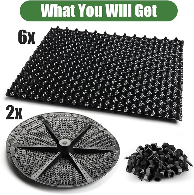Air Pruning Containers, 40 Gallon Air Pruning Planters, Sturdy Plastic Roots Control Planter Container for Tree Grow Outdoor, Garden Self-Planting Planters, Size 24"x24", Black, 4P