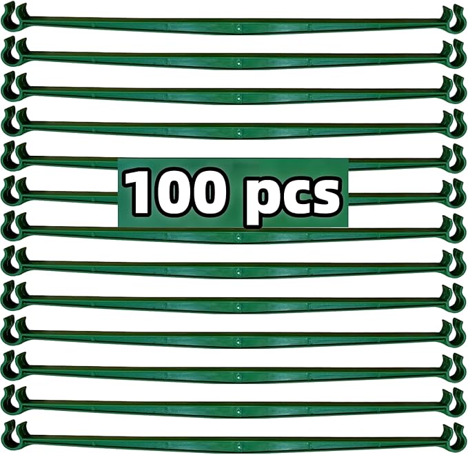 100Pcs Stake Arms for Tomato Cage, 11.8 inch Tomato Stake Connectors, Expandable Support Trellis Connectors for 11mm Stakes for Garden Climbing Plants Vegetables