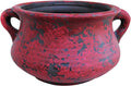 Egyptian Era Designed Earthen Ware Terra-Cotta Vessel/Planter with Looped Handles (Red)