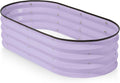 Plant & Plot Galvanized Raised Garden Beds Outdoor // 4×2×1 ft Planter Raised Beds for Gardening, Vegetables, Flowers // Large Metal Garden Box (Lavender)