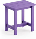 LUE BONA Outdoor Side Table, HDPS Small Outdoor Adirondack Side Tables, Outside End Table for Patio, Porch, Deck, Pool, Weather Resistant/Easy Maintenance,Purple