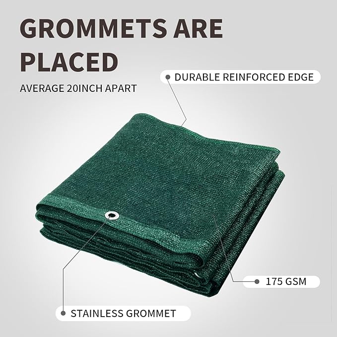 LOVE STORY Custom Size 3'x25' Dark Green Balcony Privacy Screen,UV Block Privacy Fence Screen,90% Shield for Outdoor Pool Garden Apartment Railing
