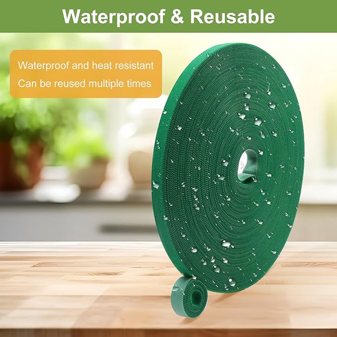 SumDirect Plant Tape 150 ft Plant Ties for Climbing Plants Garden Twist Ties Plants Adjustable Reusable Hook and Loop Tape for Plants, Flowers, Vines and Tree (150 ft x 1/2 in)