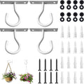 4Pack 2.5Inch Ceiling Hooks for Hanging Plant, Hanger for Indoor and Outdoor Planters Pots Holder, Wall Hook for Plant, Flower Basket, Wind Chimes, Lanterns, Lights, Bird Feeders, Home Decor-White