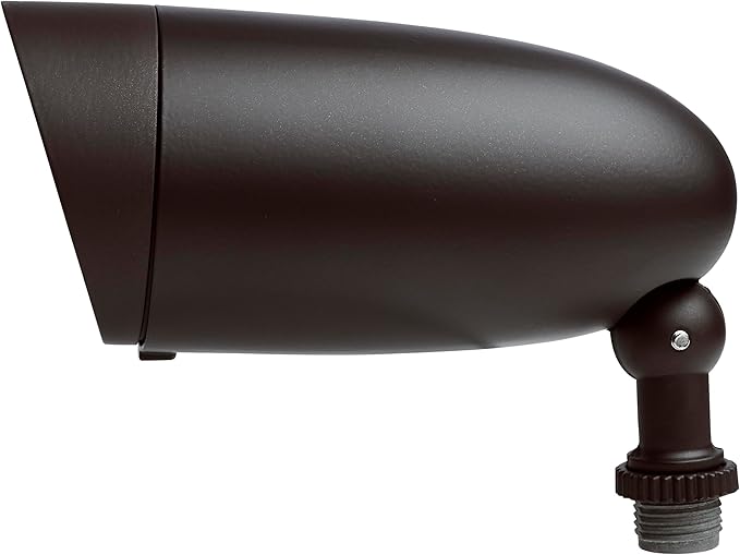 Nuvo 62-1205 Outdoor Landscape Spotlight, Waterproof LED Fixture, Yard Flood Light, 6.25-Inch Bronze, 3000K Warm White, 900 Lumens, 120V, Die-Cast Aluminum