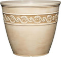 Classic Home and Garden Corinthian Resin Planter Pot - Outdoor & Indoor Plant Pot - Round Planter for Plants & Flowers (10" Desert Tan, Pack of 1)