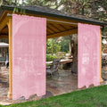 SpaceDresser Waterproof Outdoor Sheer Curtains for Patio - 2 Panels Rod Pocket Indoor Voile Sheer Curtain for Living Room,52W x 96L inch, Light Pink
