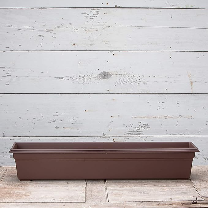 Root & Vessel 16363, Brown, Countryside Flower Box Planter, 36-Inch
