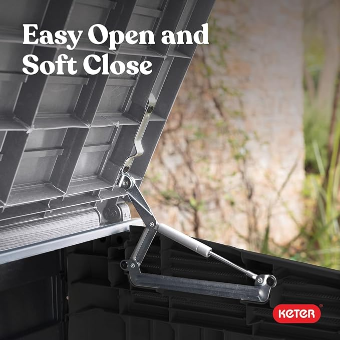 Keter Store-It-Out Prime 4.3 x 3.7 ft. Outdoor Resin Storage Shed with Easy Lift Hinges, Perfect for Yard Tools, Pool Floats and Garden Accessories, Black