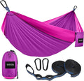 Kootek Camping Hammock, Portable Hammocks with Tree Straps & Attached Carry Bag, Camping Essentials Gear, Perfect for Outside Indoor Hiking Beach Backpack Travel