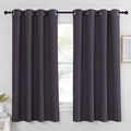 NICETOWN Greyish Purple Blackout Curtain for Living Room - Solid Thermal Insulated Grommet Blackout Panel/Drape for Bedroom Kitchen Window (1 Panel, 52 inches Wide by 54 inches Long)