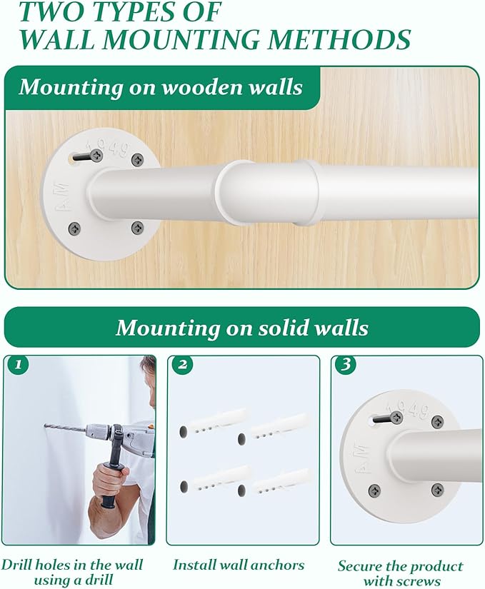 Plant Haning Rod, Hanging Planters for Indoor Plants with 6 Chains, Wall Plant Hanging Bar for Window Celling, 65.7 Inch, Metal White, Pots Not Included