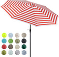 Tempera Patio Market Outdoor Table Umbrella with Auto Tilt and Crank, Large Sun Umbrella with Sturdy Pole & Fade Resistant Canopy, Easy to Set