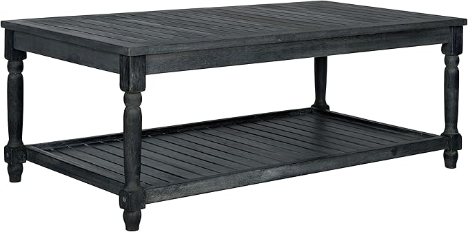 Safavieh Outdoor Collection Oakley Dark Slate Grey Coffee Table