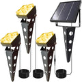 Solar Spotlights Outdoor Waterproof IP65 Landscape Spot Lights with Metal Stake 42ft Cable 3-in-1 Warm White Auto On/Off Dusk to Dawn Flag Pole Uplights for Fence Pathway Trees Garden Yard
