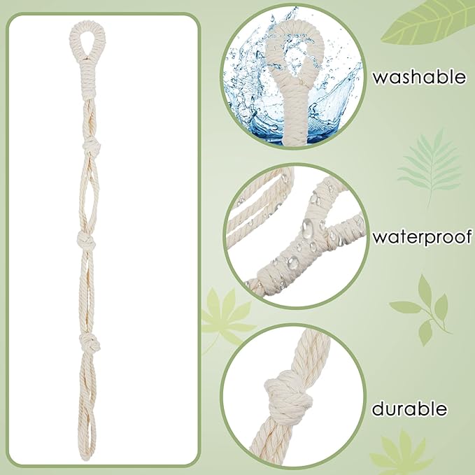 4 Pcs Hanging Plant Extender Macrame Plant Hanger Extender Large Hanging Rope for Spring Wall Holders Indoor Outdoor Home Decor