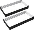 8x4x1ft(2 Pack) Raised Garden Beds Outdoor Kit, No Support Rod, Metal Raised Garden Beds for Vegetables,Fruits,Herb,Flower,Black