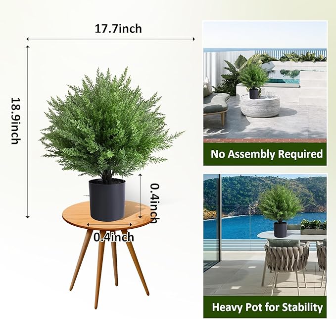 Artificial Topiary Bushes for Outdoors with Spike, Boxwood Ball Fake Shrubs UV Resistant Faux Plants for Indoor Outdoor Fall Thanksgiving Halloween Decor (Heart Crpress Topiary with Pot-2 Pack)
