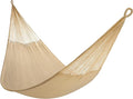 Handwoven Hammock by Yellow Leaf Hammocks - Double Size, Fits 1-2 PPL, 400lb max - Weathersafe, Super Strong, Easy to Hang, Ultra Soft, Artisan Made - Color: Natural Khaki