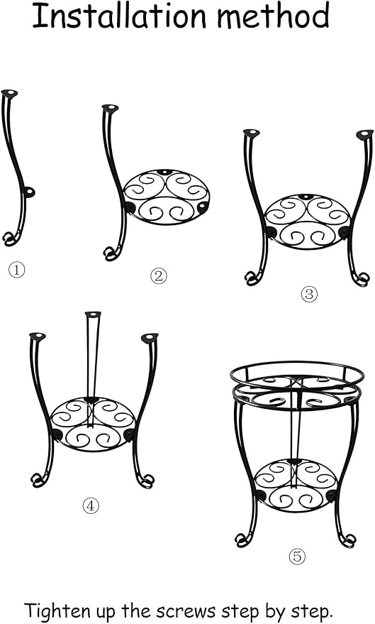 11.8 inches Diameter Tall Metal Plant Stand for Indoor or Outdoor,Heavy Duty Flower Pot Stand Rack Holds Big Heavy Plants,Black (18.9 INCHES TALL)