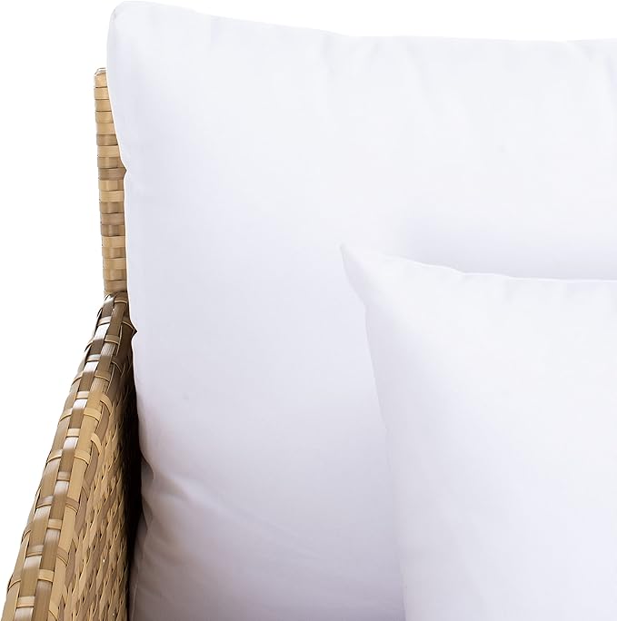 SAFAVIEH Outdoor Collection Cadeo Natural/White Cushion Daybed PAT7500D