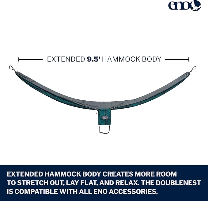 ENO, Eagles Nest Outfitters DoubleNest Lightweight Camping Hammock, 1 to 2 Person, Special Edition Colors, ATC