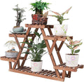 Wood Plant Stand Indoor, 6 Tiered Plant Shelf for Multiple Plants RackTriangle , A Shape Corner Flower Pot Holder for Windowsill Patio Balcony Garden Living Room (Retro,Wooden)