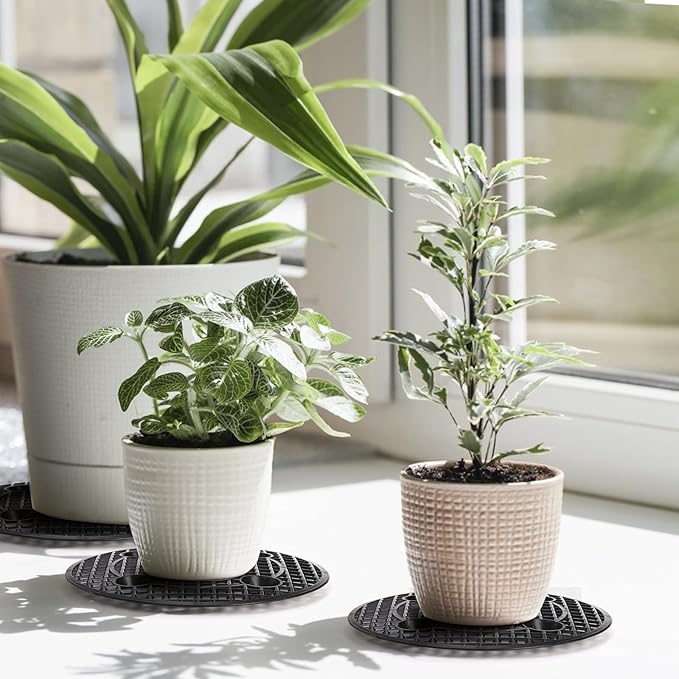 15 PCS Plant Level Pot Elevator, 12 inch Plastic Potted Plant Stands, Large Patio Planter Riser Holder, Deck Floor Protector to Prevent Rot Damage, Plant Trivet for Indoor Outdoor Garden