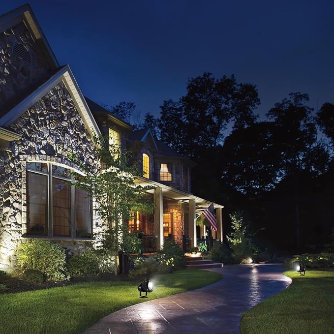 EAGLOD 20W Led 12V AC/DC Flag Spotlights Outdoor Landscape Lights,Low Voltage Landscape Lighting,IP65 Waterproof Flag Lights for Yard Wall Mounted Light 5000K Daylight Lawn Decorative 4Pack