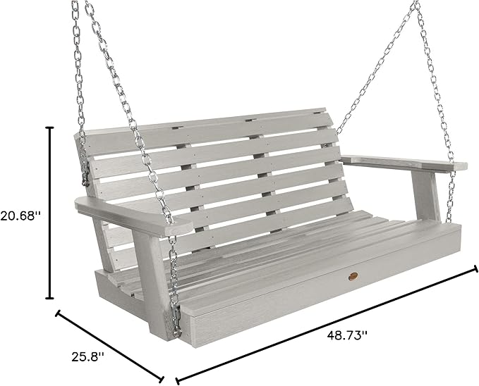 Highwood Weatherly Porch Swing, 4 Feet, Harbor Gray