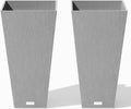 Veradek V-Resin Indoor/Outdoor Taper Planter, 2-Pack (26 inch, Grey)