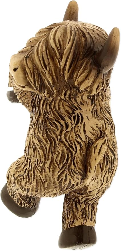 The Bridge Collection Highland Cow Pot Hanger - 4" Country Cow Flower Pot Climber - Farm Animal Plant Pot Hugger for Garden Decor