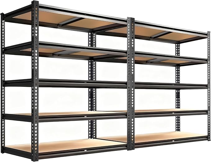 Garage Storage Shelves, 72''H Shelving Units and Storage, 2400 LBS Heavy Duty Shelving, Metal Garage Shelves for for Basement, Warehouse, Pantry, Closet, Kitchen