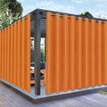 PureFit Outdoor Curtains for Patio Waterproof Weatherproof, UV Resistant Outside Curtains for Gazebo, Front Porch, Pergola, Sun Blocking Privacy Curtain, 150W x 95L inch, 1 Panel, Orange
