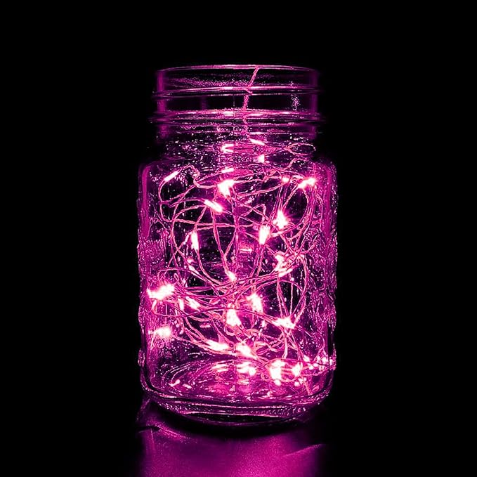 66Ft 200LED Pink Fairy Lights Plug in, Waterproof String Lights Outdoor & Indoor 8 Modes with Timer Valentines Day Decor, Twinkle Light for Girl's Room, Galentines Day, Wedding, Gifts for Women, Lover
