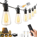 Brightown 202FT Solar String Lights Outdoor Waterproof with Remote, 65+2 LED Shatterproof Bulbs, Dimmable & Timable, 3 Light Modes - Commercial Grade Patio Lights for Garden Backyard Party Decor
