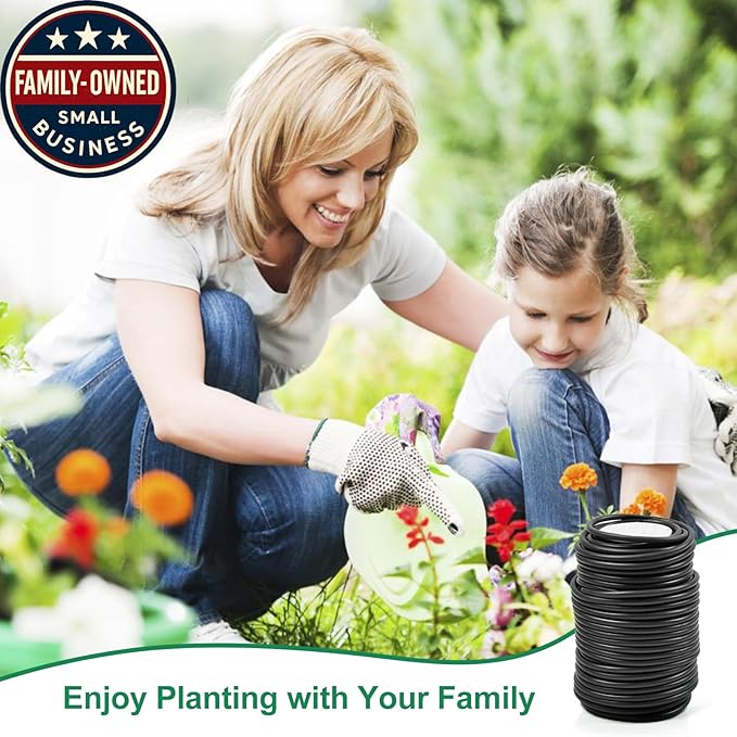 Decoroca Soft Plant Ties for Support - 65.6' Reusable Waterproof Plant Wire, Garden Twist, Office Organization and Decoration Binding（3pcs/Black）
