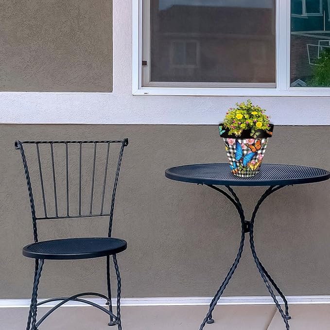 Briarwood Lane Checkered Butterflies Small Planter