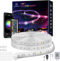 100ft(2*50ft) Outdoor Led Strip Lights Waterproof, Ip68 Outside Led Light Strip Waterproof with Remote and App Control, Exterior Led Rope Lights Music Syne RGB Strip Lights for House Party