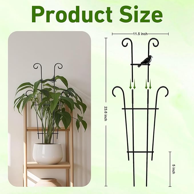 23in Plant Trellis Indoor, Trellis for Potted Plants with Bird, Garden Trellis Climber Support for Climbing Plants Pothos Hoya Vine