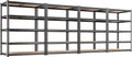 REIBII 2400LBS Storage Shelves 5 Tier Garage Shelving Heavy Duty, Adjustable Metal Shelving, Garage Shelves for Basement, Warehouse, Pantry, Closet, Kitchen 72" H x 35.55" W x 16" D, Black, 4 Pack