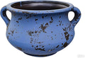Goodman and Wife Egyptian Era Designed Earthen Ware Terra-Cotta Vessel/Planter with Looped Handles (Purple)