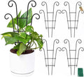 Coomin Small Plant Trellis for Climbing Plants Indoor, 14.5in Metal House Plant Trellis for Potted Plants, Mini Plant Support for Hoya Pothos, Black