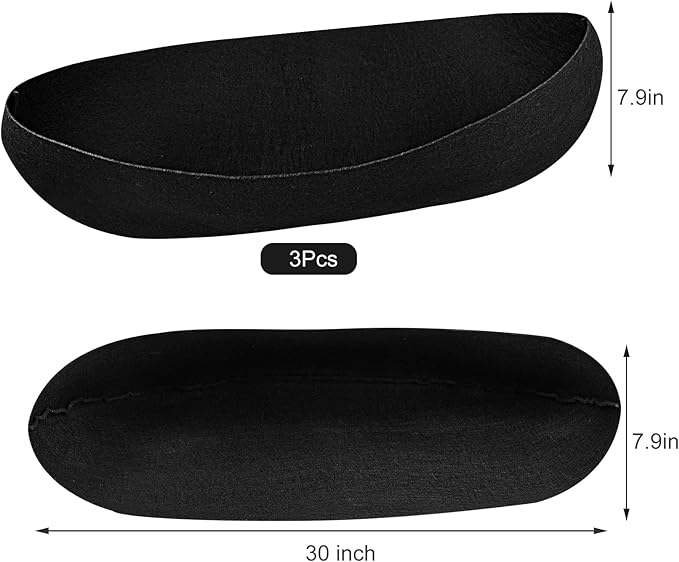 3PCS 30 Inch Planter Basket Liners Fabric Window Box Liners Felt Trough Planter Liner Replacement Black Flower Basket Liner Non-Woven Hanging Plant Liner for Planters Garden Fence - Avoid Bird Nesting
